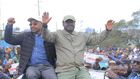 Azimio leader Raila Odinga and Mwangi wa Iria during the Saba Saba protest rally at Kamukunji grounds in Nairobi on July 7, 2023