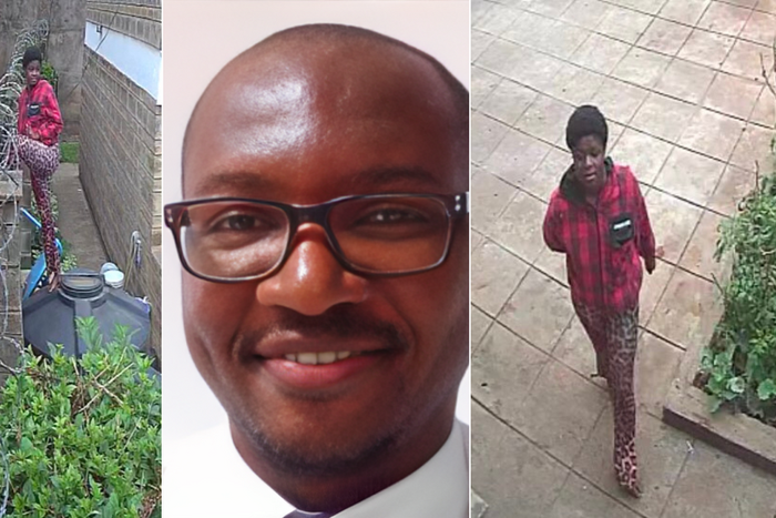 A suspect fleeing from Nairobi Hospital finance director Erick Maigo's house in Nairobi