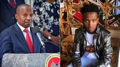 Interior CS Kithure Kindiki and the late Jeff Mwathi