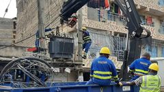 Kenya Power employees at work