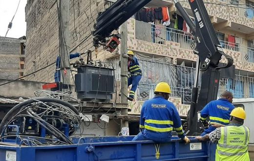 Kenya Power employees at work