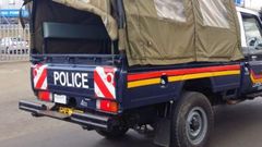 Kenya police car in a past arrest