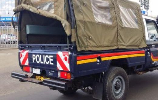 Kenya police car in a past arrest