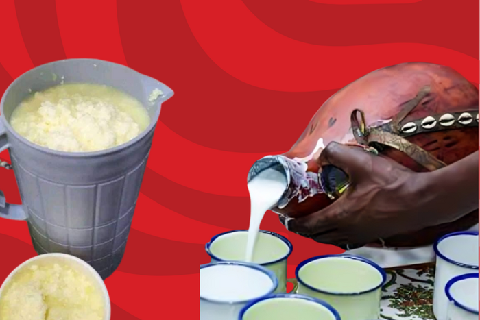 A collage of fermented milk, Maruranu and Murski