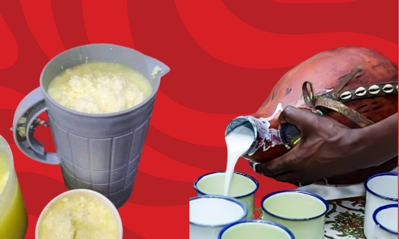 A collage of fermented milk, Maruranu and Murski