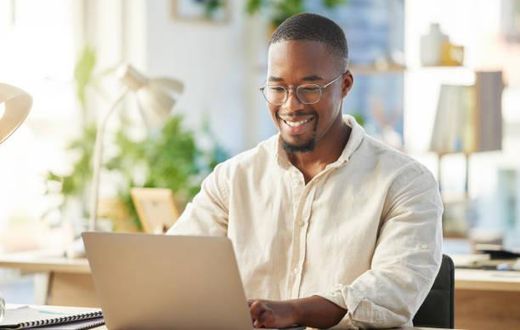 A person working in a computer