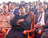 Njoro MP Charity Kathambi during the burial of her husband David Chepkwony