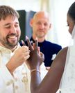 Singer Akothee & her husband Schweizer Omosh on their wedding day