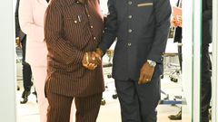 Director General of the International Labour Organization (ILO), Hon Gilbert Houngbo and COTU Sectretary General Francis Atwoli