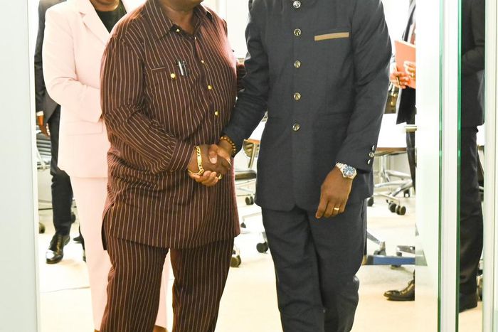 Director General of the International Labour Organization (ILO), Hon Gilbert Houngbo and COTU Sectretary General Francis Atwoli