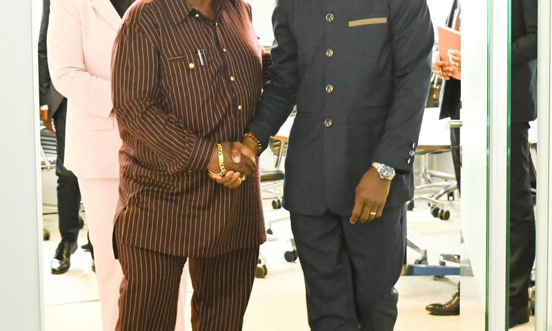 Director General of the International Labour Organization (ILO), Hon Gilbert Houngbo and COTU Sectretary General Francis Atwoli