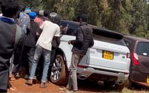 Njugush & Butita forced to flee at Jahmby Koikai's burial to escape mob