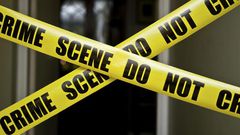 File image of a barricaded crime scene