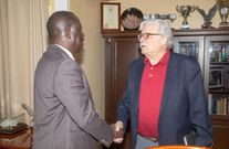 Azimio leader Raila Odinga hosted former Word Bank, Kenya Director Jim Adams who paid him a courtesy call in his Nairobi office on Monday, February 6, 2023.