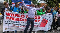 Journalist celebrate World Press Freedom day