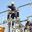 A Kenya Power worker on site