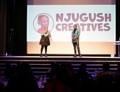 Njugush and Wakavinye on stage in Australia