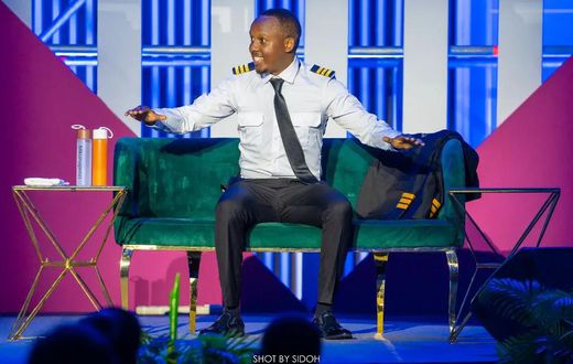 Abel Mutua during a live recording in October 2023. Photo credits: Sidoh
