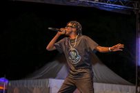 Fathermoh gets the crowd hyped up with one of his anthems at at theChrome Consumer Experience event, which saw rapper Maandy officiallyunveiled as brand partner for the Kenya Breweries Limited (KBL) spiritsbrand, Chrome.