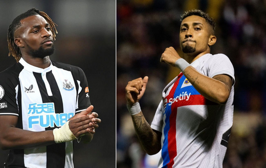 Allan Saint-Maximin (left) and Raphinha