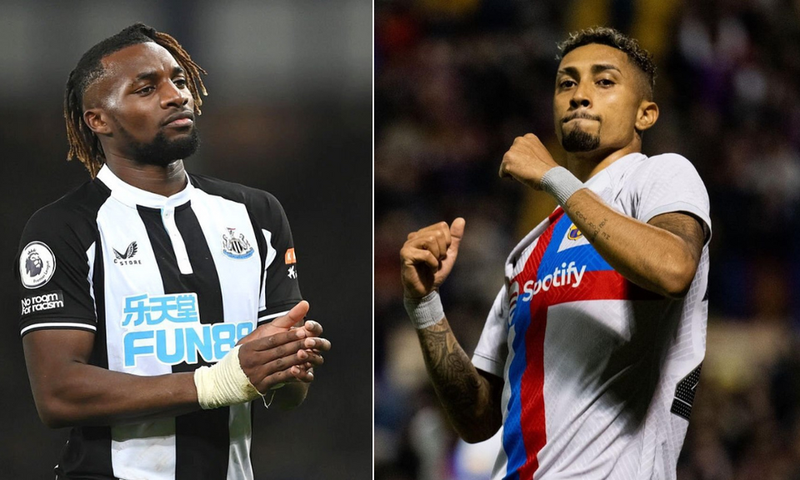 Allan Saint-Maximin (left) and Raphinha