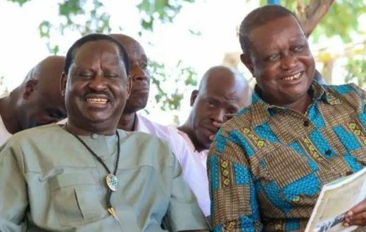 File image of Raila Odinga with Oburu Oginga