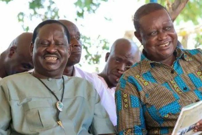 File image of Raila Odinga with Oburu Oginga