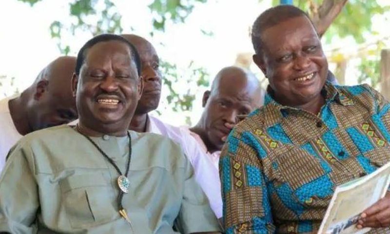File image of Raila Odinga with Oburu Oginga