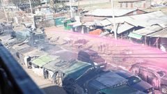 Police spraying water on Raila Odinga's motorcade