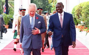President William Ruto and King Charles III at State House, Nairobi