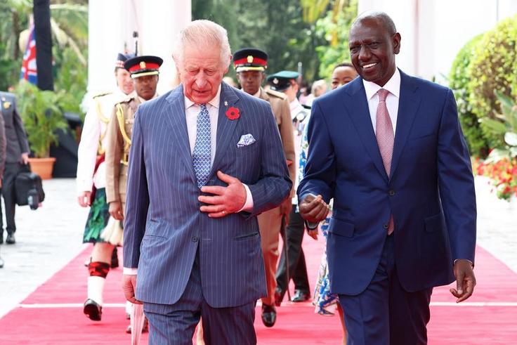 President William Ruto and King Charles III at State House, Nairobi