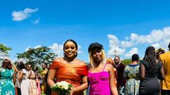 Milly WaJesus [left] and Eve Mungai