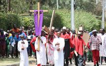 Christians celebrating Easter Holiday in Kenya