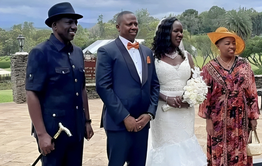 President William Ruto and Mama Rachel Ruto during his younger brother, David Ruto and Carol's in Nanyuki