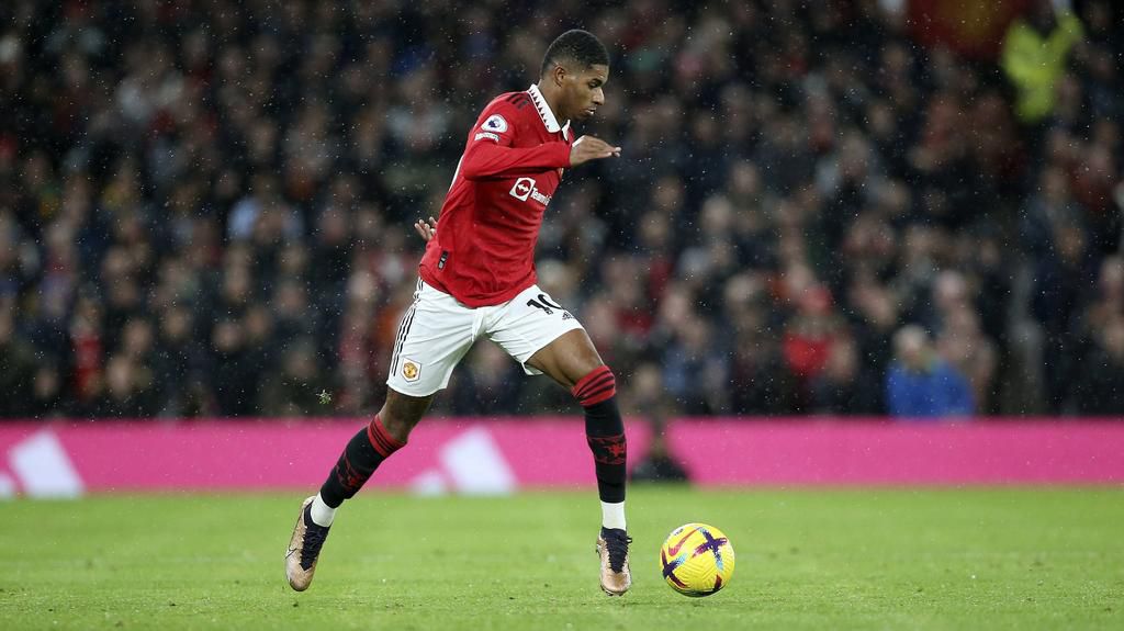 Manchester United, ManU v Bournemouth Premier League 03/01/2023. Manchester United forward Marcus Rashford (10) during the Premier League match between Manchester United and Bournemouth at Old Trafford