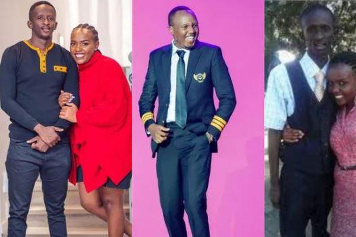 A collage image of Njugush and his Wafe Wakavinye with Abel Mutua