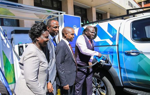 Kenya Power MD and CEO Joseph Siror, launched an electric vehicle (EV) charging station at Stima Plaza, Nairobi on April 22, 2024