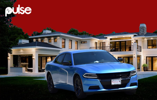 A sleek ride and a beautiful house