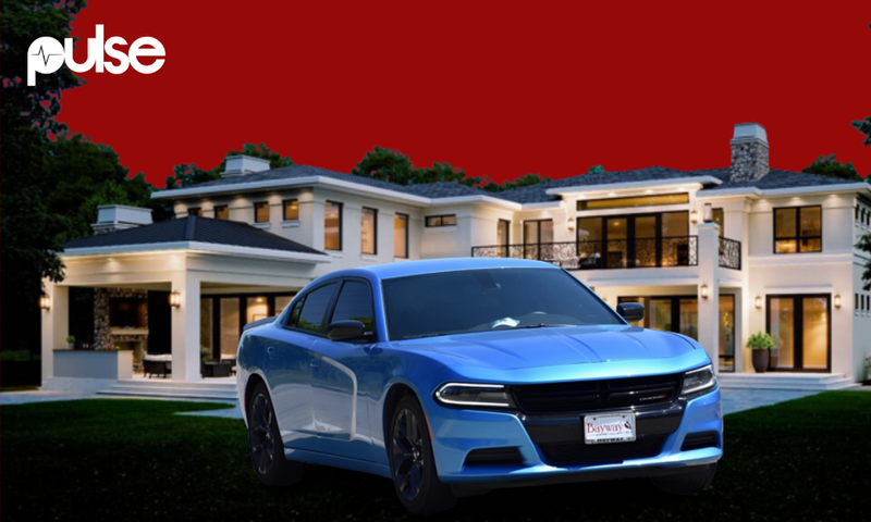 A sleek ride and a beautiful house
