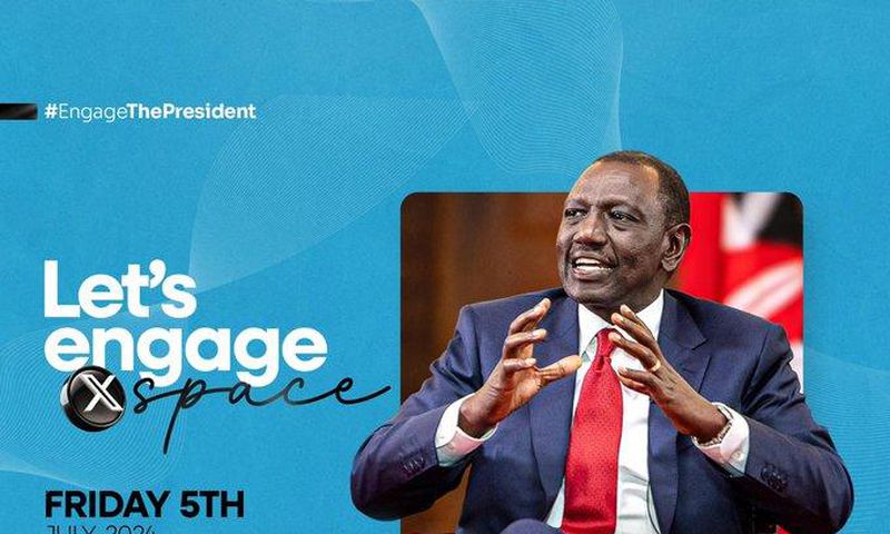 President Ruto's X Space poster