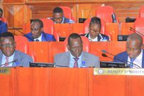 CS Davis Chirchir and EPRA DG Daniel Kiptoo in Parliament on February, 29, 2024