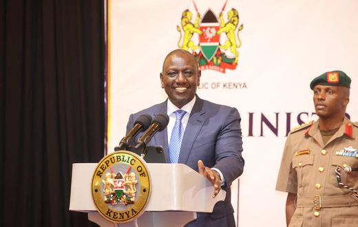 President William Ruto and Chief Justice Martha Koome at the launch of the Administration of Justice in Kenya Annual report 2021/2022