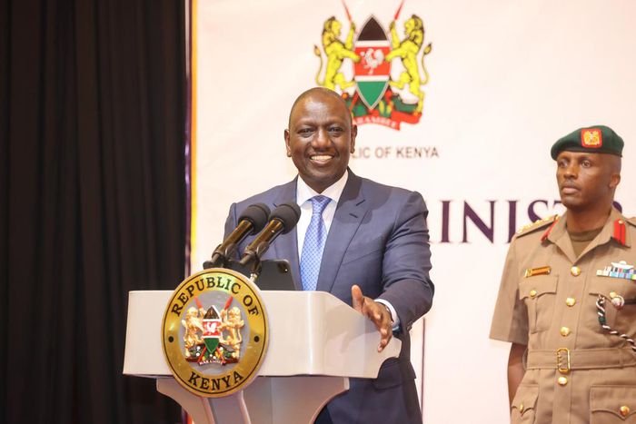 President William Ruto and Chief Justice Martha Koome at the launch of the Administration of Justice in Kenya Annual report 2021/2022