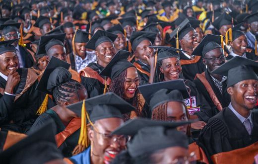 Graduates during the 23th graduation ceremony  at Masinde Muliro University in Kakamega
