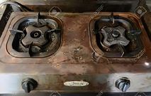 An old gas stove burner