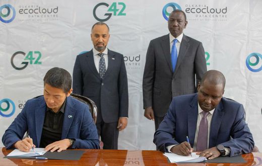 President William Ruto witnesses the signing of an MOU between Kenya’s EcoCloud and UAE’s G42