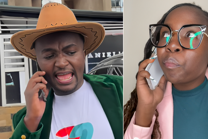 Comedian Austin Muigai and Yvonne Khisa