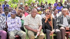 Boni Khalwale during the burial of his bull caretaker Kizito Moi