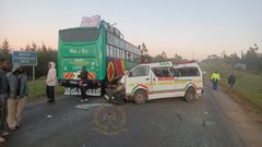 4 killed after bus collided with Matatu along Eldoret - Nakuru Highway