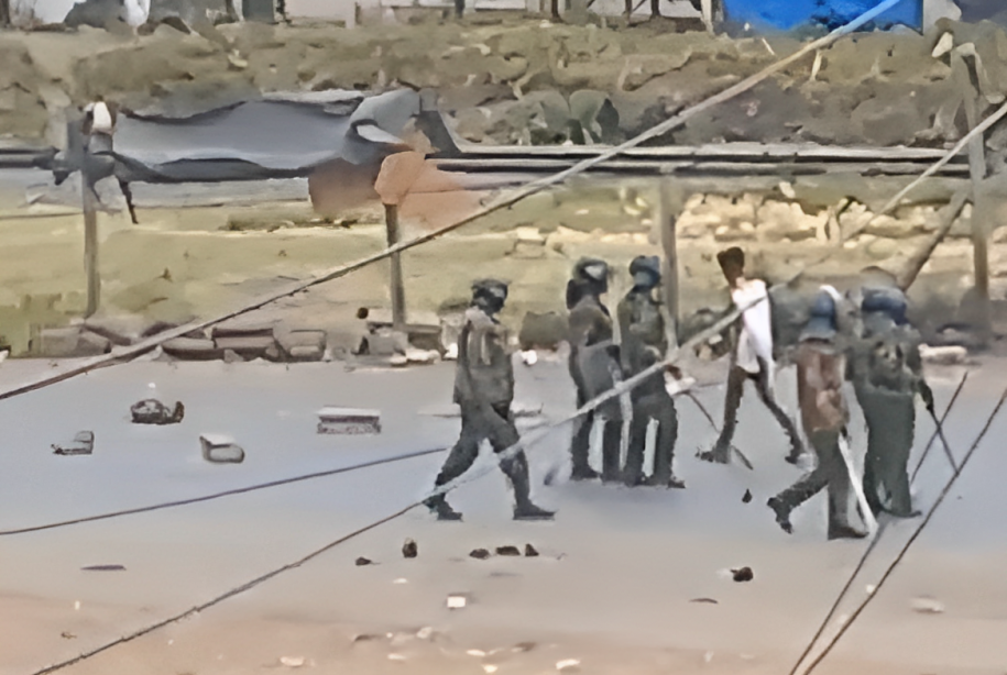 Mystery man who strolled past police during Wednesday protests
